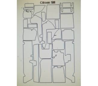 Complete interior carpet kit for Citroen SM (only LHD)