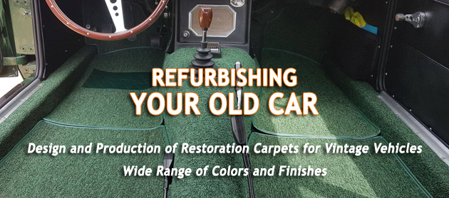 Discover our Floor Mats & Carpets adapted to the Brand and Model of your Old Vehicle !