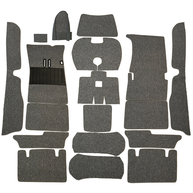 Complete interior carpet kit for Fiat 2300 coupé S from 1961–1968 (only LHD)