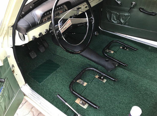 Complete interior carpet kit for Volvo Amazon P121/P122/P122S from 1956-1970 (only LHD)