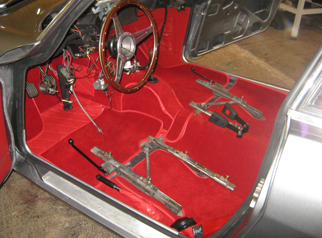 Complete interior carpet kit for Volvo P1800 S Coupé from 1963-1969 (only LHD)